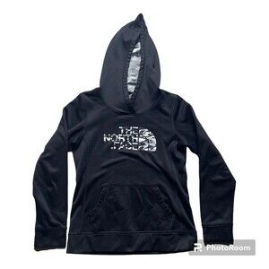 The North Face Hoodie Women's Small Black/White Camo Pullover